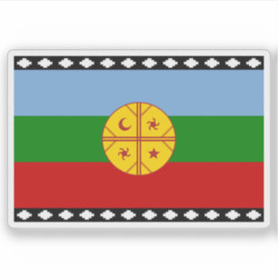 Pegatina Bandera de los pueblos mapuche (araucanos), Améric