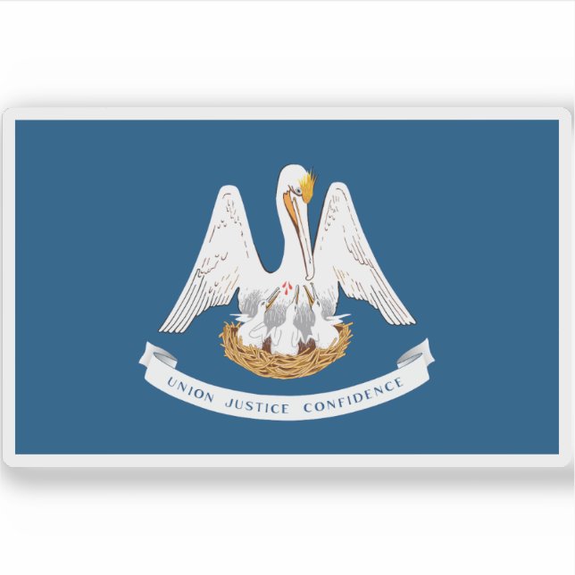 Pegatina Bandera de Luisiana (Anverso)