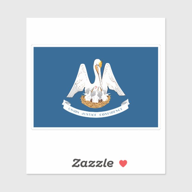 Pegatina Bandera de Luisiana (Hoja)