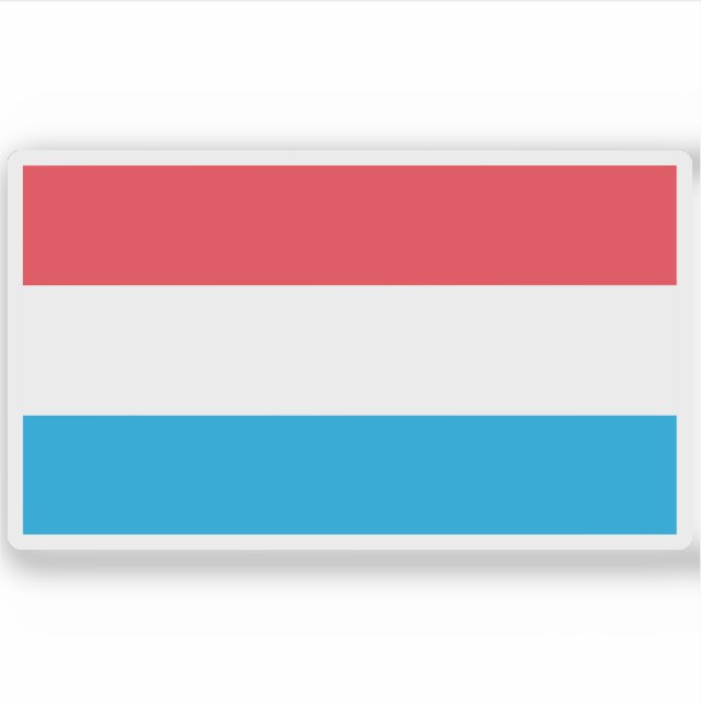 Pegatina Bandera de Luxemburgo (Anverso)