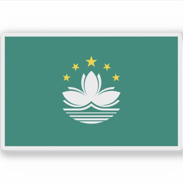 Pegatina Bandera de Macao (Anverso)