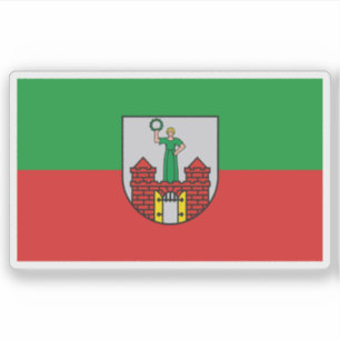 Pegatina Bandera de Magdeburgo, Alemania