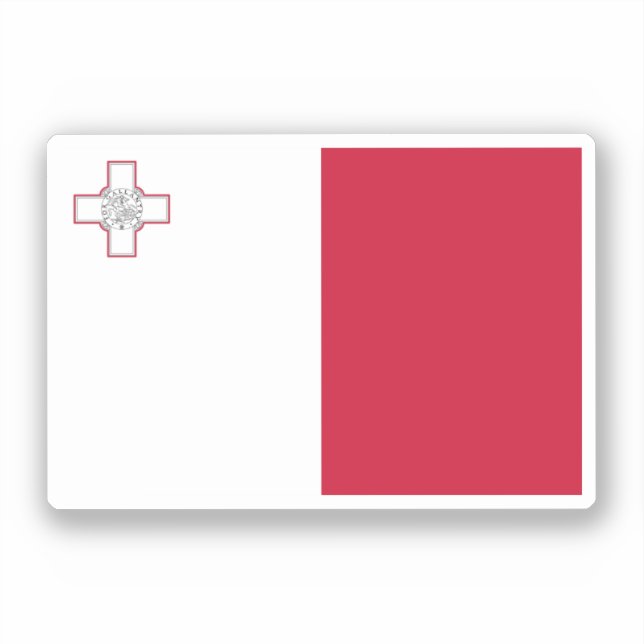 Pegatina Bandera de Malta (Anverso)