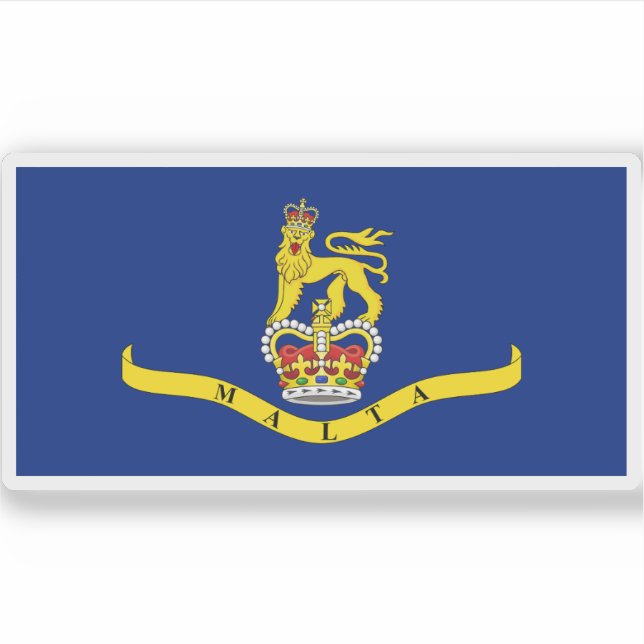 Pegatina Bandera de Malta del Gobernador General (1964-1974 (Anverso)