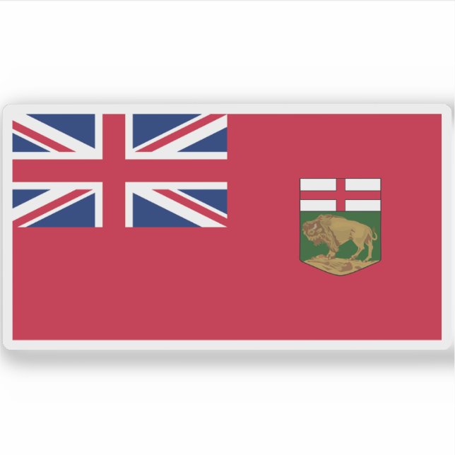 Pegatina Bandera de Manitoba (Anverso)