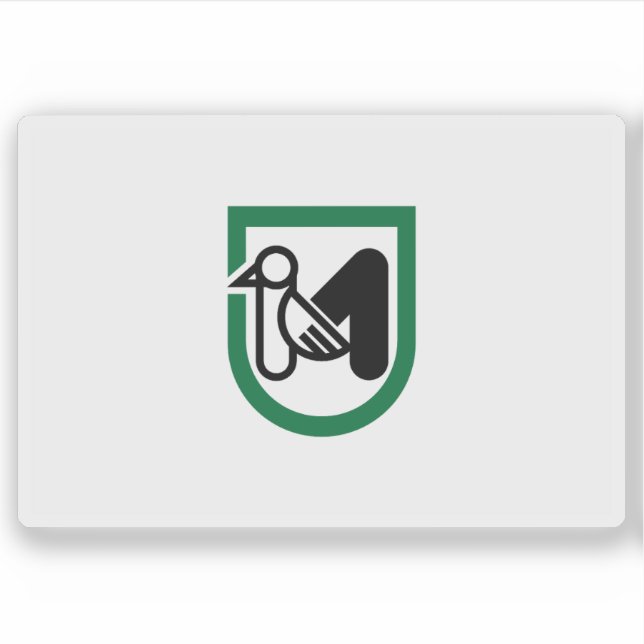 Pegatina Bandera de Marche, Italia (Anverso)