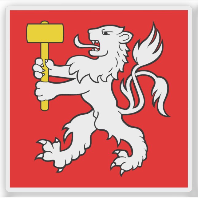 Pegatina Bandera de Martigny, Suiza (Anverso)