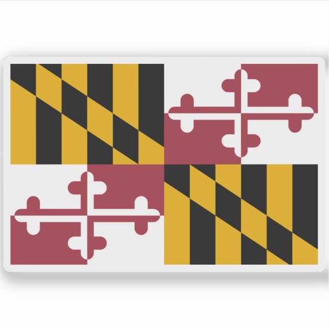 Pegatina Bandera de Maryland (Anverso)