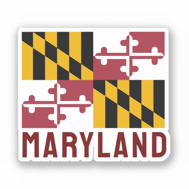 Pegatina Bandera de Maryland (Anverso)