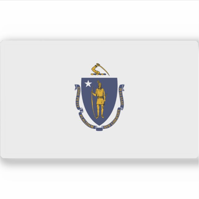 Pegatina Bandera de Massachusetts (Anverso)