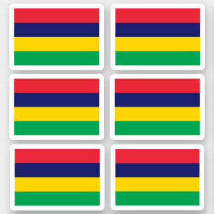 Pegatina Bandera de Mauricio - una colección