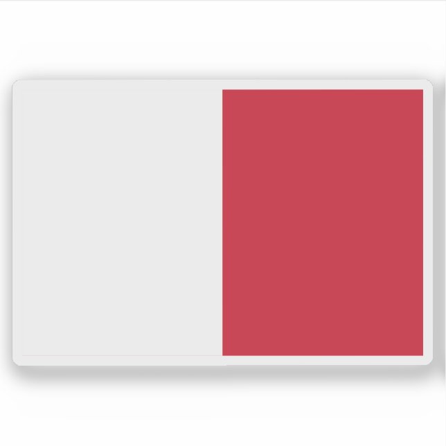 Pegatina Bandera de Mdina (Malta) (1993 - Presente) (Anverso)