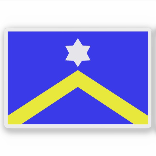 Pegatina Bandera de MellieÝ, Malta (2000-Presente) (Anverso)