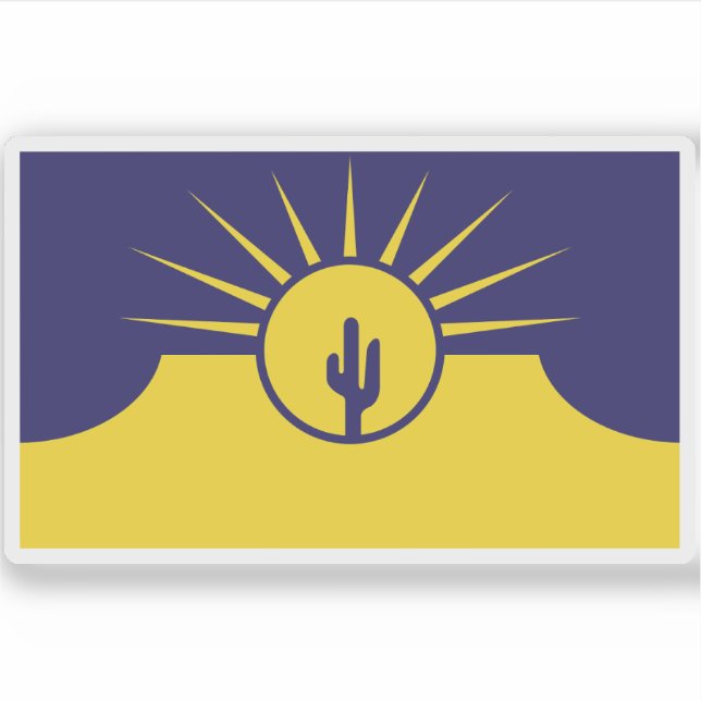 Pegatina Bandera de Mesa, Arizona (Anverso)