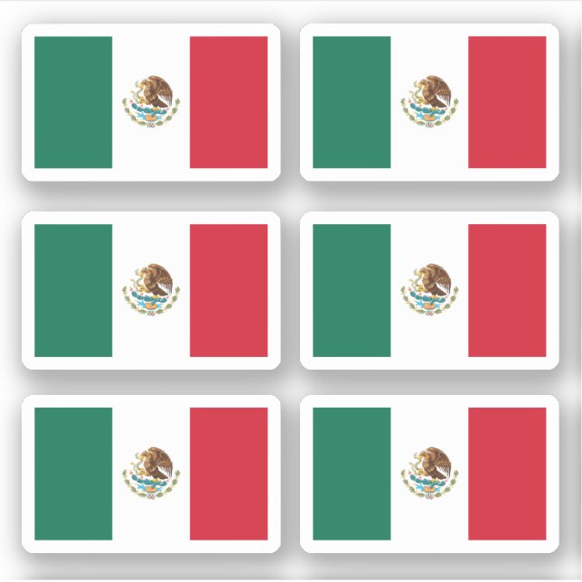 Pegatina Bandera de México (Anverso)