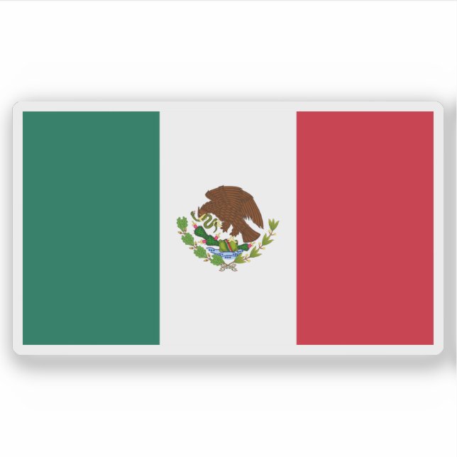 Pegatina Bandera de México (1934-1968) (Anverso)