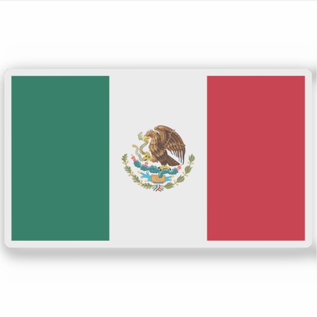 Pegatina Bandera de México (Estados Unidos Mexicanos) (Anverso)