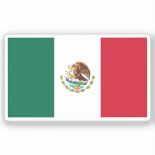 Pegatina Bandera de México recortada personalizada