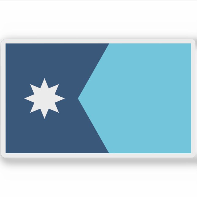 Pegatina Bandera de Minnesota (Anverso)