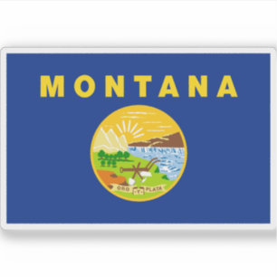 Pegatina Bandera de Montana