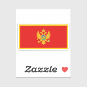 Pegatina Bandera de Montenegro cortada a medida