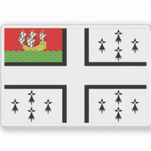 Pegatina Bandera de Nantes, Loira-Atlantique