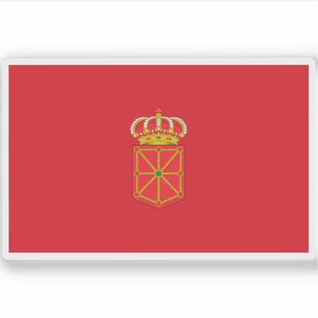 Pegatina Bandera de Navarra (Anverso)
