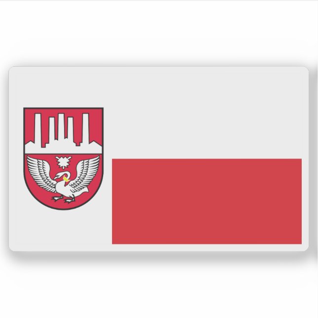 Pegatina Bandera de Neumünster, Alemania (Anverso)