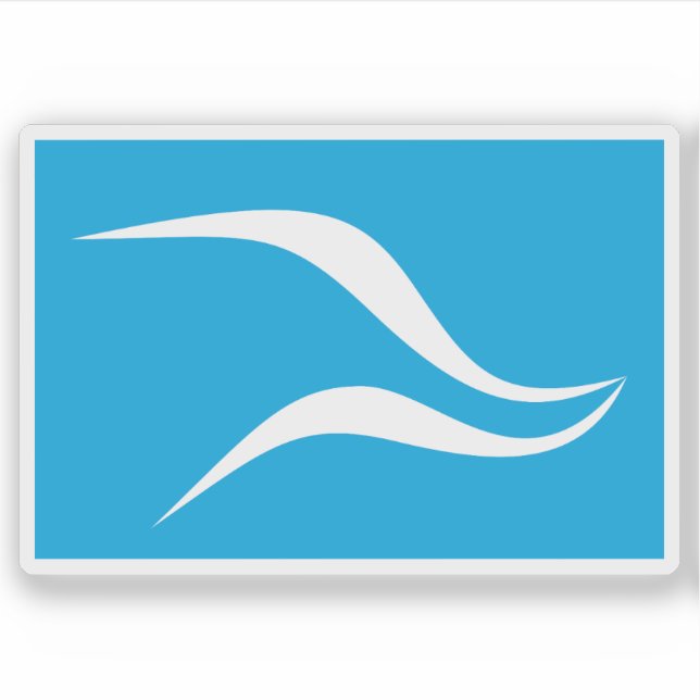 Pegatina Bandera de Neuquén, Argentina (Anverso)