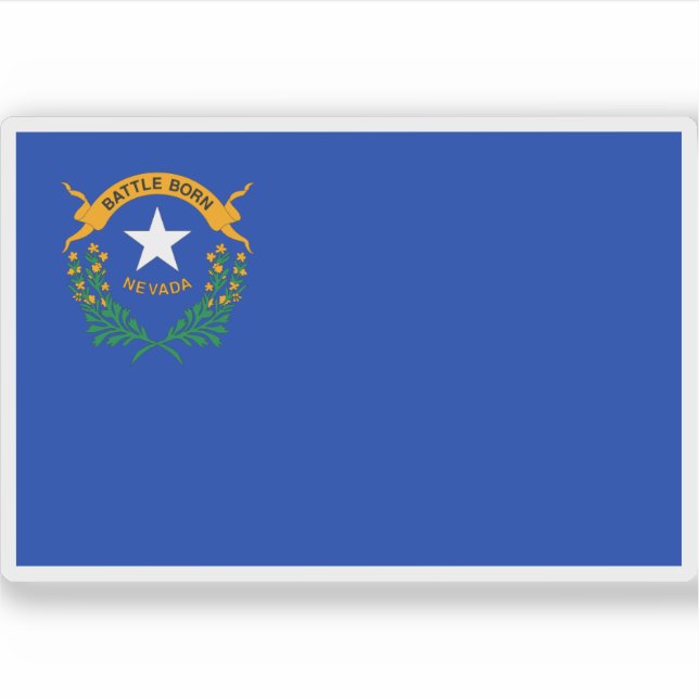 Pegatina Bandera de Nevada (Anverso)