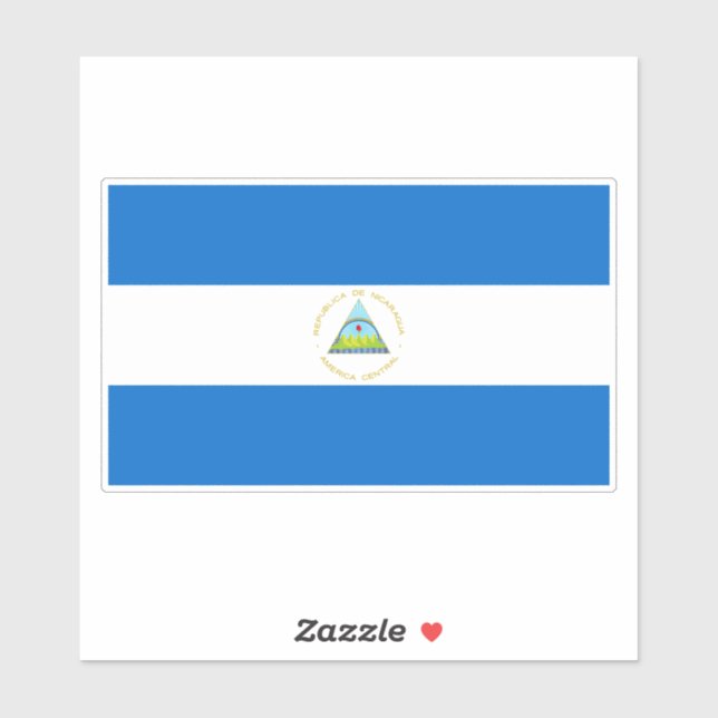 Pegatina Bandera de Nicaragua (Hoja)