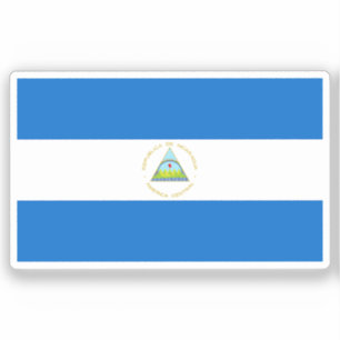 Pegatina Bandera de Nicaragua cortada a medida 