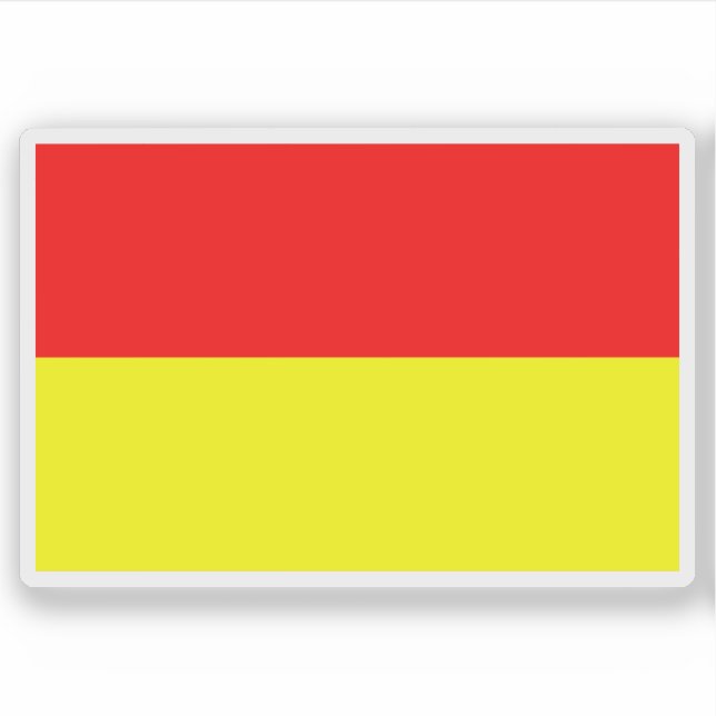 Pegatina Bandera de Nový Bor, República Checa (Anverso)