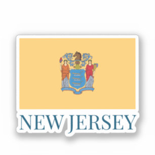 Pegatina Bandera de Nueva Jersey