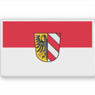 Pegatina Bandera de Nuremberg (Nürnberg), Alemania