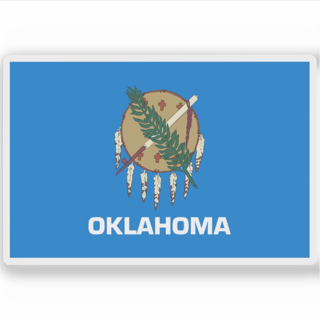 Pegatina Bandera de Oklahoma (Anverso)