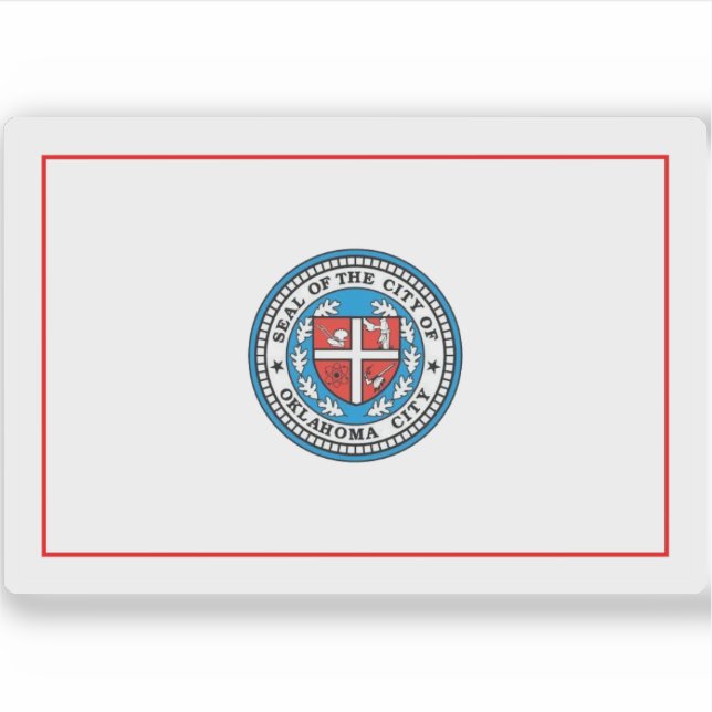 Pegatina Bandera de Oklahoma City, Oklahoma (Anverso)