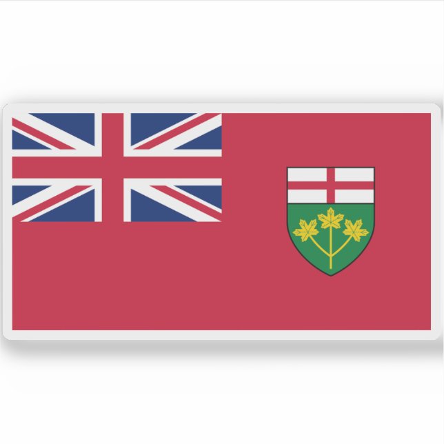 Pegatina Bandera de Ontario (Anverso)