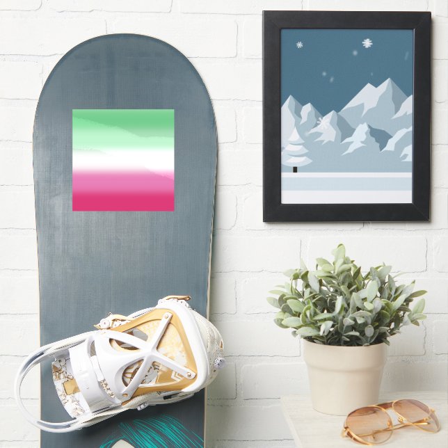 Pegatina Bandera de orgullo Abrosexual con gradiente (snowboard)