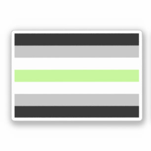 Pegatina Bandera de Orgullo Agenero