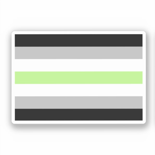 Pegatina Bandera de Orgullo Agenero (Anverso)