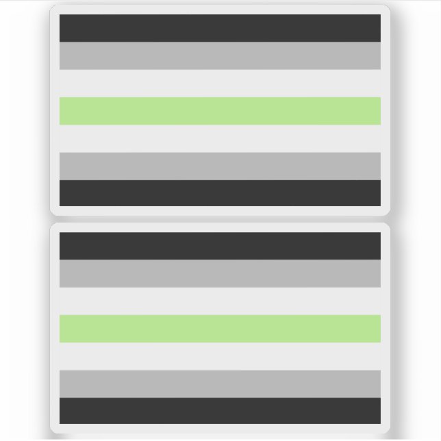 Pegatina Bandera de Orgullo Agenero (Anverso)