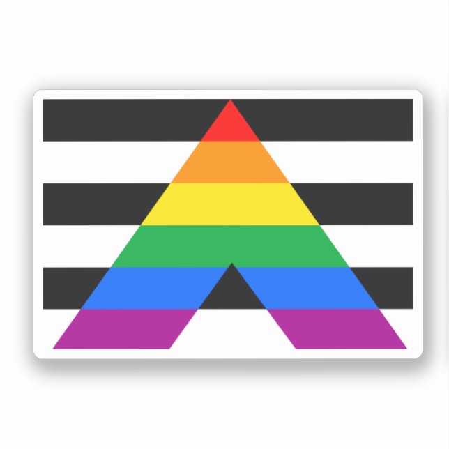 Pegatina Bandera de Orgullo Aliado (Anverso)