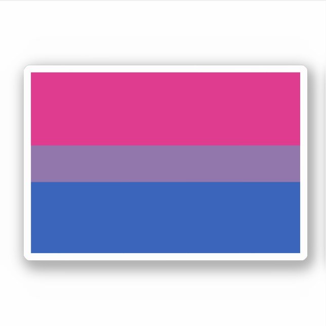 Pegatina Bandera de orgullo bisexual (Anverso)