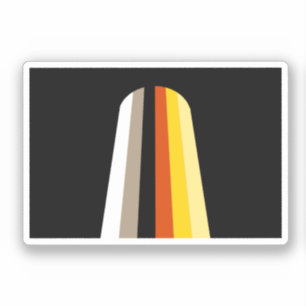 Pegatina Bandera de Orgullo de Cabello Largo