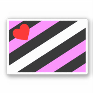 Pegatina Bandera de Orgullo de Chica de Cuero