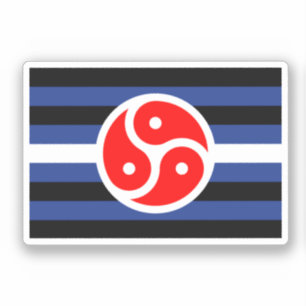Pegatina Bandera de orgullo de cuero