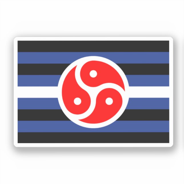 Pegatina Bandera de orgullo de cuero (Anverso)