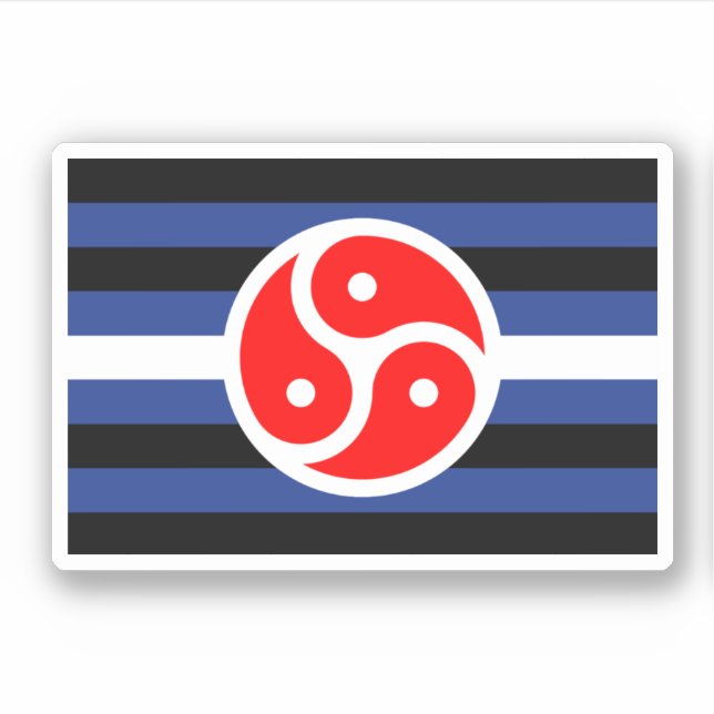 Pegatina Bandera de orgullo de cuero (Anverso)