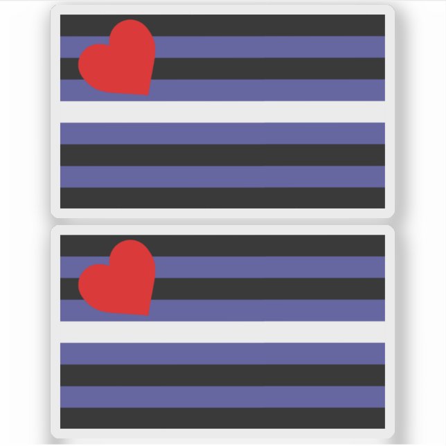 Pegatina Bandera de orgullo de cuero (Anverso)